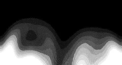Halftone wave background. Curved gradient texture or pattern. Vertical gradie 스톡 일러스트