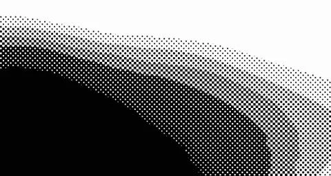 Halftone wave background. Curved gradient texture or pattern. Vertical gradie Stock Illustration