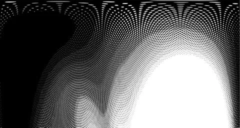 Halftone wave background. Curved gradient texture or pattern. Vertical gradie Illustrazione stock