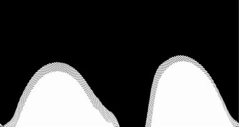 Halftone wave background. Curved gradient texture or pattern. Vertical gradie Illustrazione stock