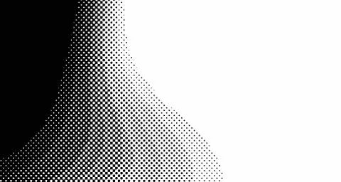 Halftone wave background. Curved gradient texture or pattern. Vertical gradie Stock Illustration