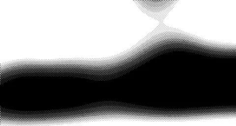 Halftone wave background. Curved gradient texture or pattern. Vertical gradie Illustrazione stock