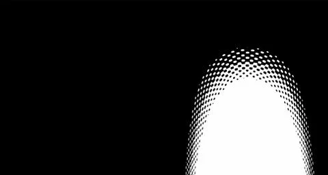Halftone wave background. Curved gradient texture or pattern. Vertical gradie Stock Illustration