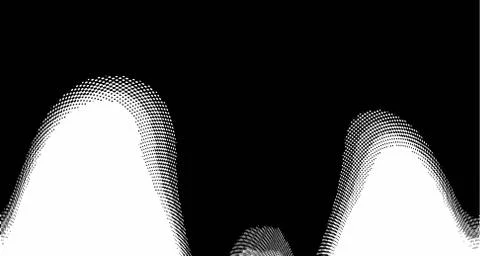 Halftone wave background. Curved gradient texture or pattern. Vertical gradie Illustrazione stock