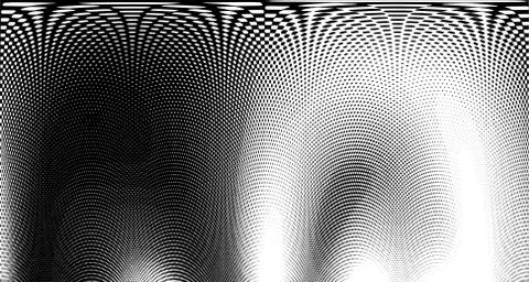 Halftone wave background. Curved gradient texture or pattern. Vertical gradie 스톡 일러스트