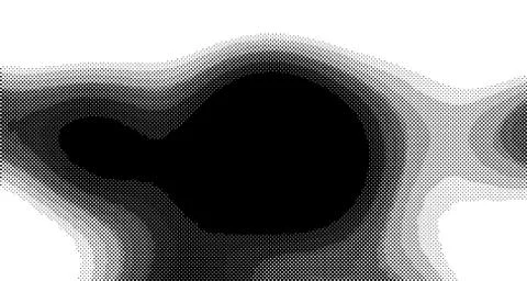 Halftone wave background. Curved gradient texture or pattern. Vertical gradie Stock Illustration
