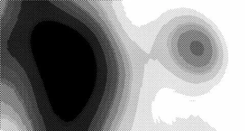 Halftone wave background. Curved gradient texture or pattern. Vertical gradie Stock Illustration