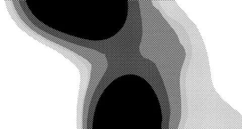 Halftone wave background. Curved gradient texture or pattern. Vertical gradie 스톡 일러스트