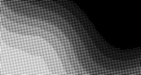 Halftone wave background. Curved gradient texture or pattern. Vertical gradie Stock Illustration