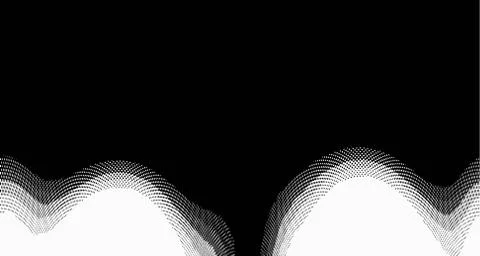 Halftone wave background. Curved gradient texture or pattern. Vertical gradie 스톡 일러스트