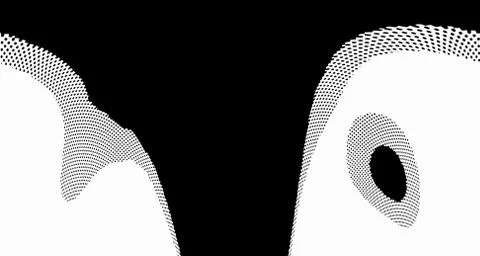 Halftone wave background. Curved gradient texture or pattern. Vertical gradie Illustrazione stock