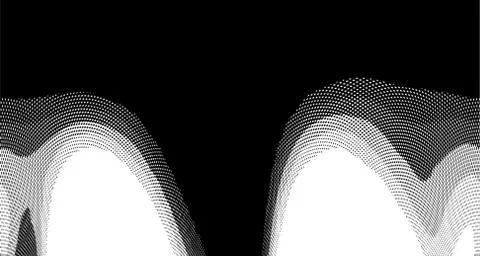 Halftone wave background. Curved gradient texture or pattern. Vertical gradie 스톡 일러스트