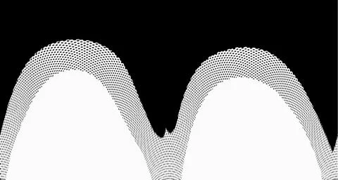 Halftone wave background. Curved gradient texture or pattern. Vertical gradie イラスト素材