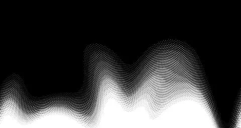 Halftone wave background. Curved gradient texture or pattern. Vertical gradie Stock Illustration