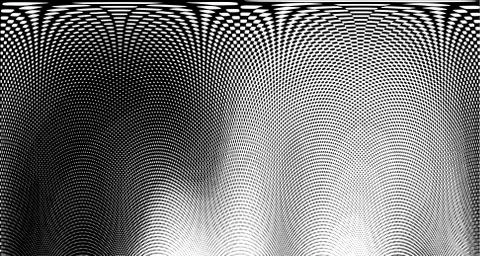Halftone wave background. Curved gradient texture or pattern. Vertical gradie Illustrazione stock