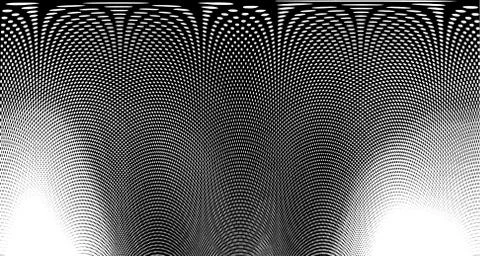 Halftone wave background. Curved gradient texture or pattern. Vertical gradie Illustrazione stock