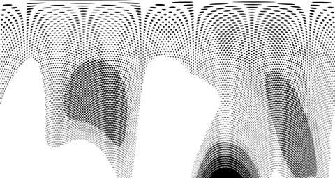 Halftone wave background. Curved gradient texture or pattern. Vertical gradie イラスト素材