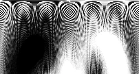 Halftone wave background. Curved gradient texture or pattern. Vertical gradie Stock Illustration