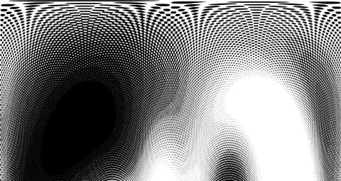 Halftone wave background. Curved gradient texture or pattern. Vertical gradie イラスト素材