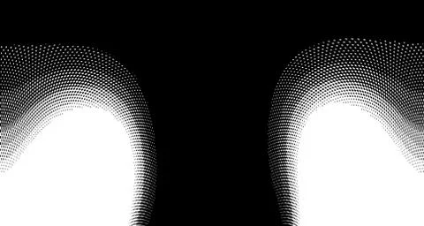 Halftone wave background. Curved gradient texture or pattern. Vertical gradie Stock Illustration