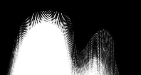 Halftone wave background. Curved gradient texture or pattern. Vertical gradie 스톡 일러스트