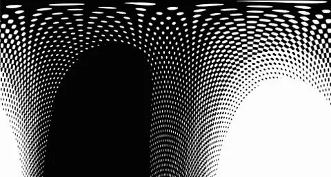 Halftone wave background. Curved gradient texture or pattern. Vertical gradie Stock Illustration