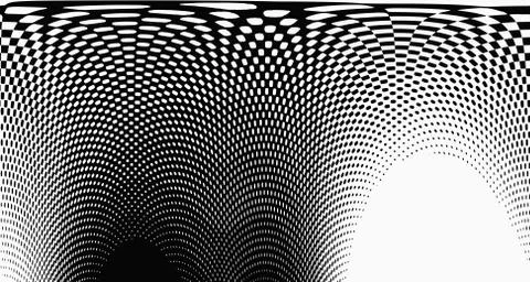 Halftone wave background. Curved gradient texture or pattern. Vertical gradie イラスト素材
