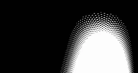 Halftone wave background. Curved gradient texture or pattern. Vertical gradie Illustrazione stock