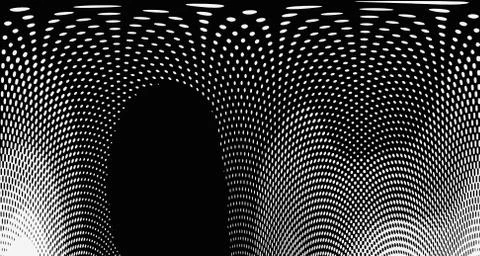 Halftone wave background. Curved gradient texture or pattern. Vertical gradie Stock Illustration