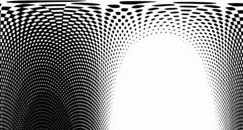 Halftone wave background. Curved gradient texture or pattern. Vertical gradie Stock Illustration