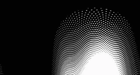 Halftone wave background. Curved gradient texture or pattern. Vertical gradie Stock Illustration