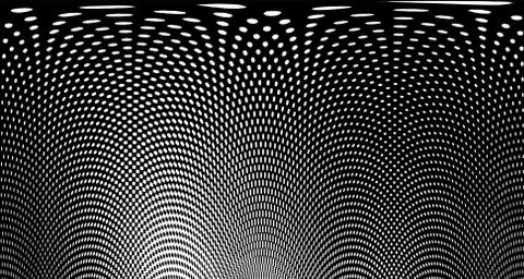 Halftone wave background. Curved gradient texture or pattern. Vertical gradie Stock Illustration