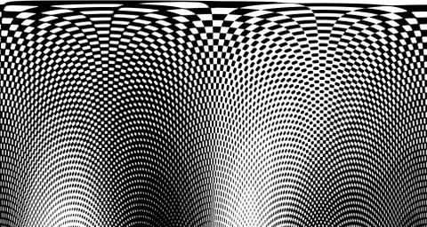 Halftone wave background. Curved gradient texture or pattern. Vertical gradie Illustrazione stock