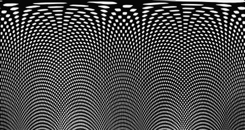 Halftone wave background. Curved gradient texture or pattern. Vertical gradie Stock Illustration