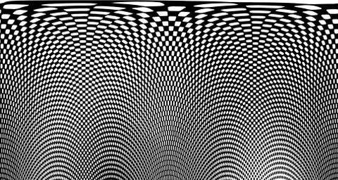 Halftone wave background. Curved gradient texture or pattern. Vertical gradie Illustrazione stock