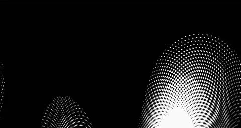 Halftone wave background. Curved gradient texture or pattern. Vertical gradie Illustrazione stock