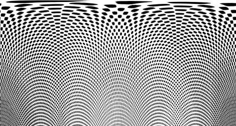 Halftone wave background. Curved gradient texture or pattern. Vertical gradie Stock Illustration