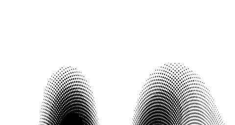 Halftone wave background. Curved gradient texture or pattern. Vertical gradie Illustrazione stock