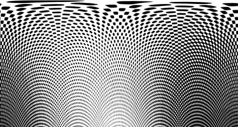 Halftone wave background. Curved gradient texture or pattern. Vertical gradie Stock Illustration