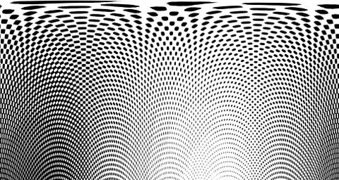 Halftone wave background. Curved gradient texture or pattern. Vertical gradie イラスト素材