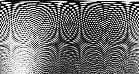Halftone wave background. Curved gradient texture or pattern. Vertical gradie Stockillustratie