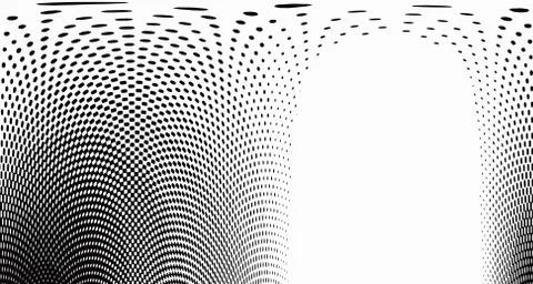 Halftone wave background. Curved gradient texture or pattern. Vertical gradie イラスト素材