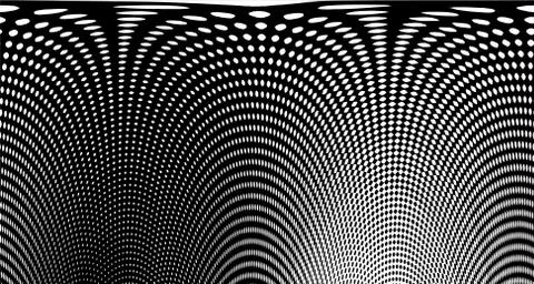 Halftone wave background. Curved gradient texture or pattern. Vertical gradie Illustrazione stock