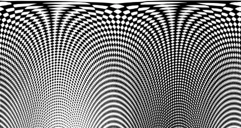 Halftone wave background. Curved gradient texture or pattern. Vertical gradie Stock Illustration