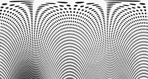 Halftone wave background. Curved gradient texture or pattern. Vertical gradie Illustrazione stock
