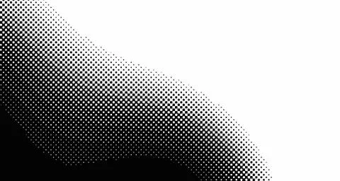 Halftone wave background. Curved gradient texture or pattern. Vertical gradie 스톡 일러스트