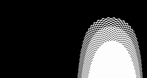 Halftone wave background. Curved gradient texture or pattern. Vertical gradie Stock Illustration
