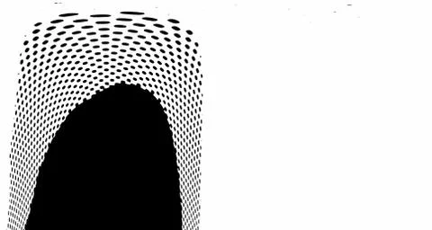 Halftone wave background. Curved gradient texture or pattern. Vertical gradie Illustrazione stock
