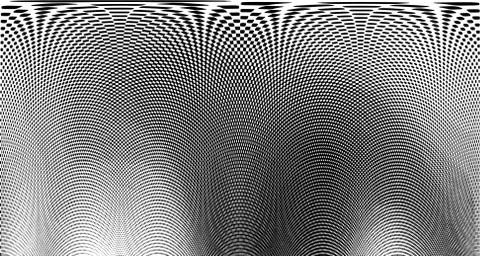 Halftone wave background. Curved gradient texture or pattern. Vertical gradie Illustrazione stock