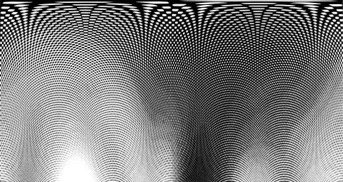 Halftone wave background. Curved gradient texture or pattern. Vertical gradie Illustrazione stock